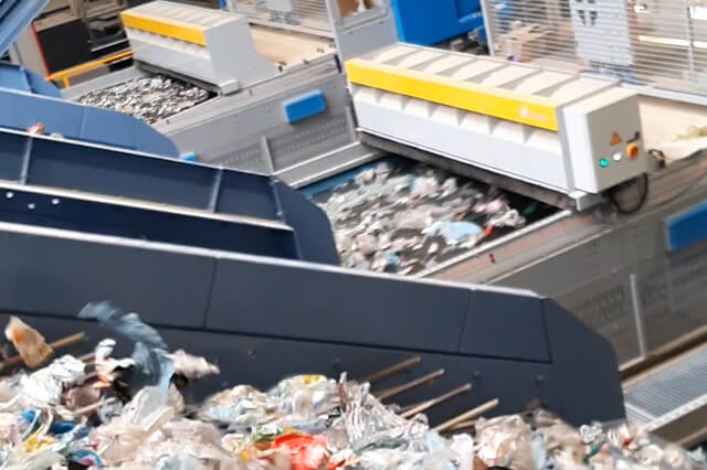 SPALECK screening machines delivering plastic films and light packaging materials to NIR sorters