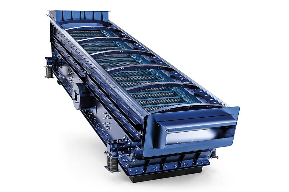 Siebmaschine mit Spannwelle für Schlackenaufbereitung von Spaleck
