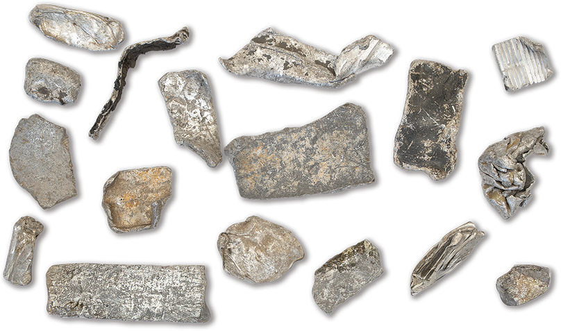 Various metal pieces on a black background, possibly suitable for MODUL68 RZ.