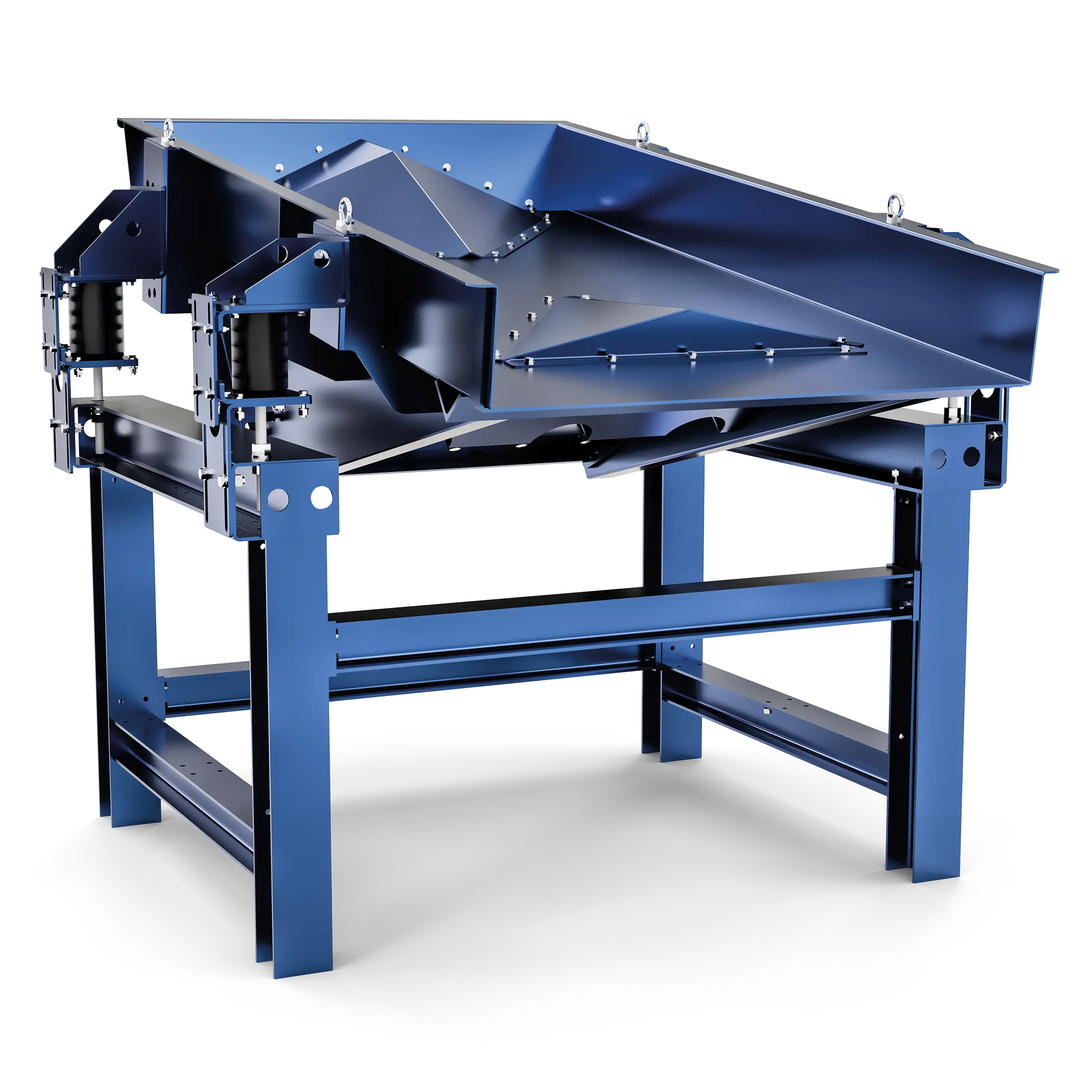 Rendering of a SPALECK vibrating conveyor trough with a material distribution cone