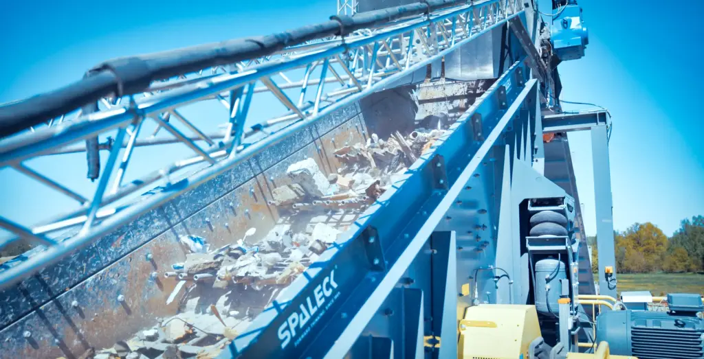 SPALECK 3D COMBI Screening Machine at a Recycling Facility for Mixed Construction Waste and C&D Waste