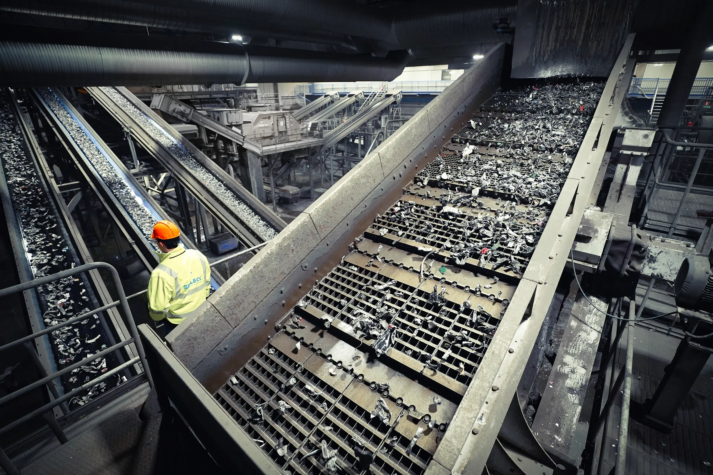 SPALECK screening machine at a large recycling plant for non-ferrous metal recycling