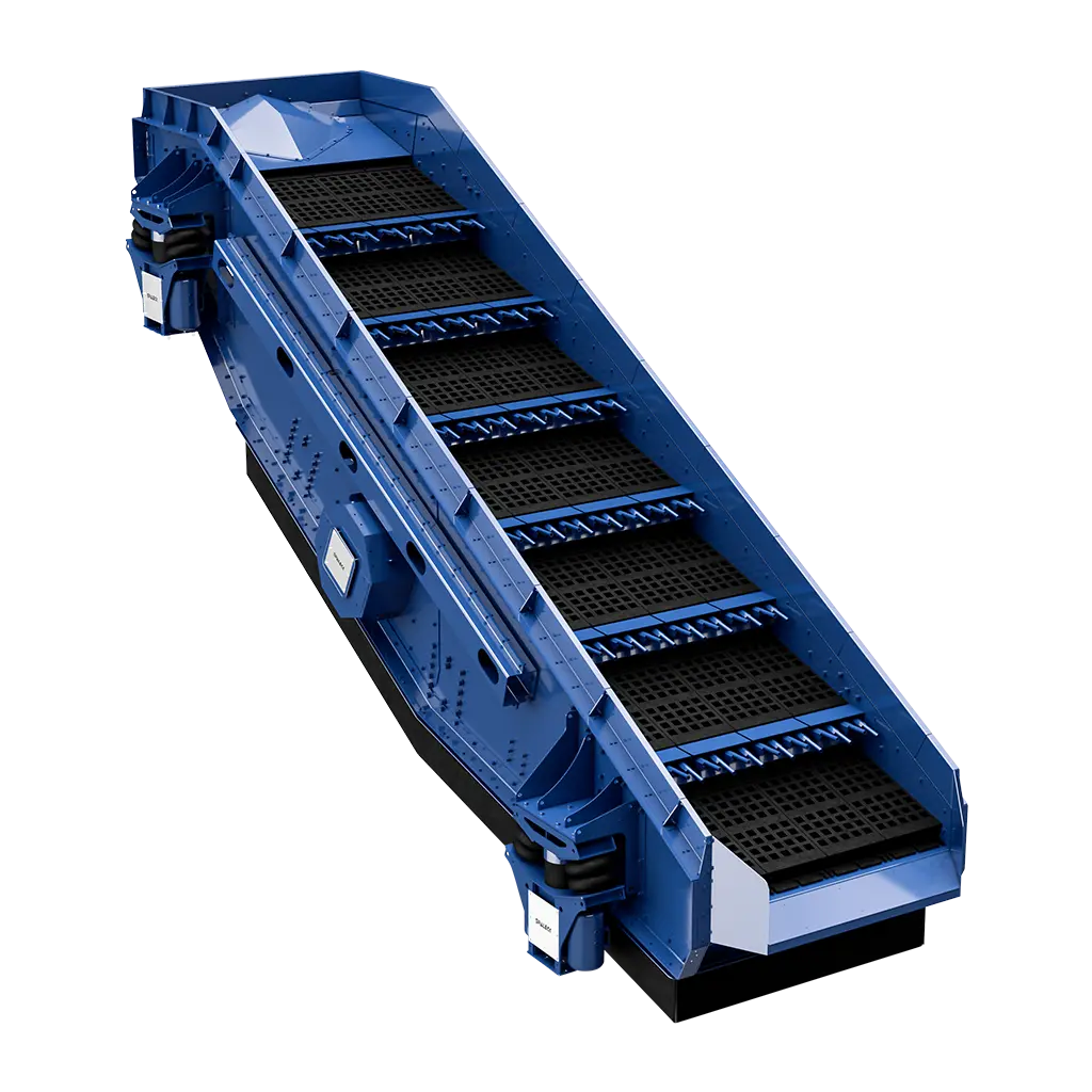 Blue screening module with AutoCLEAN technology for recycling plants.