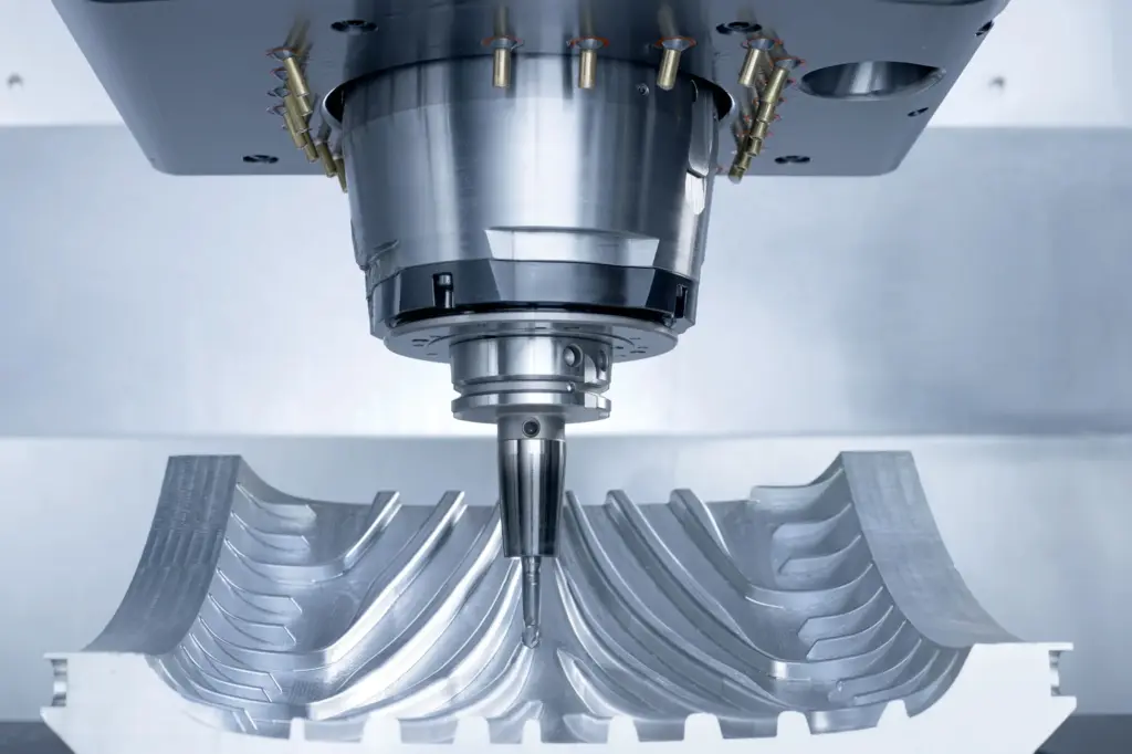 CNC Machining: Close-up of Milling Process at SPALECK
