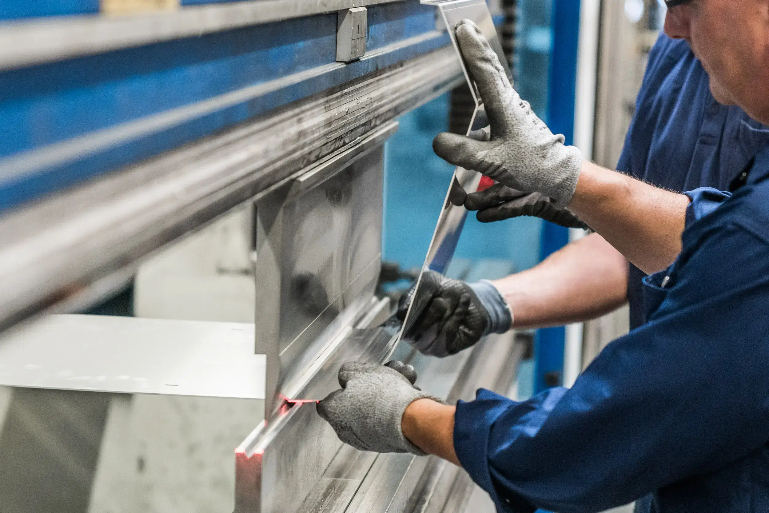 Laser-cut part is formed using a press brake—a scene from the shop floor at contract manufacturer SPALECK