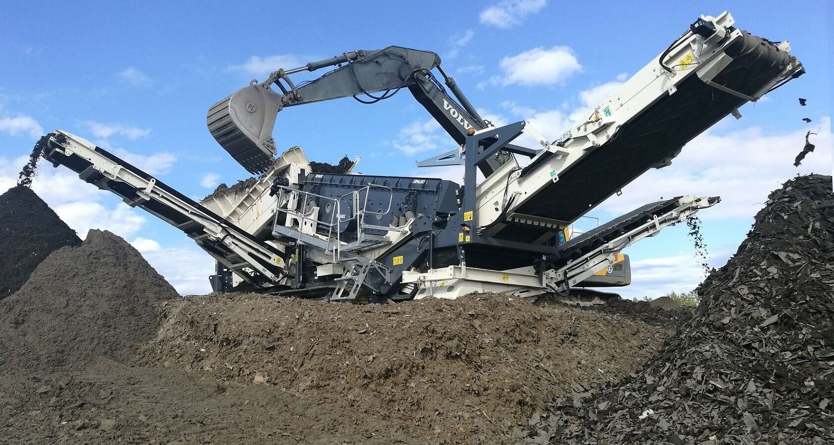 Die 550T Mobile Siebmaschine von Spaleck im Metallrecycling