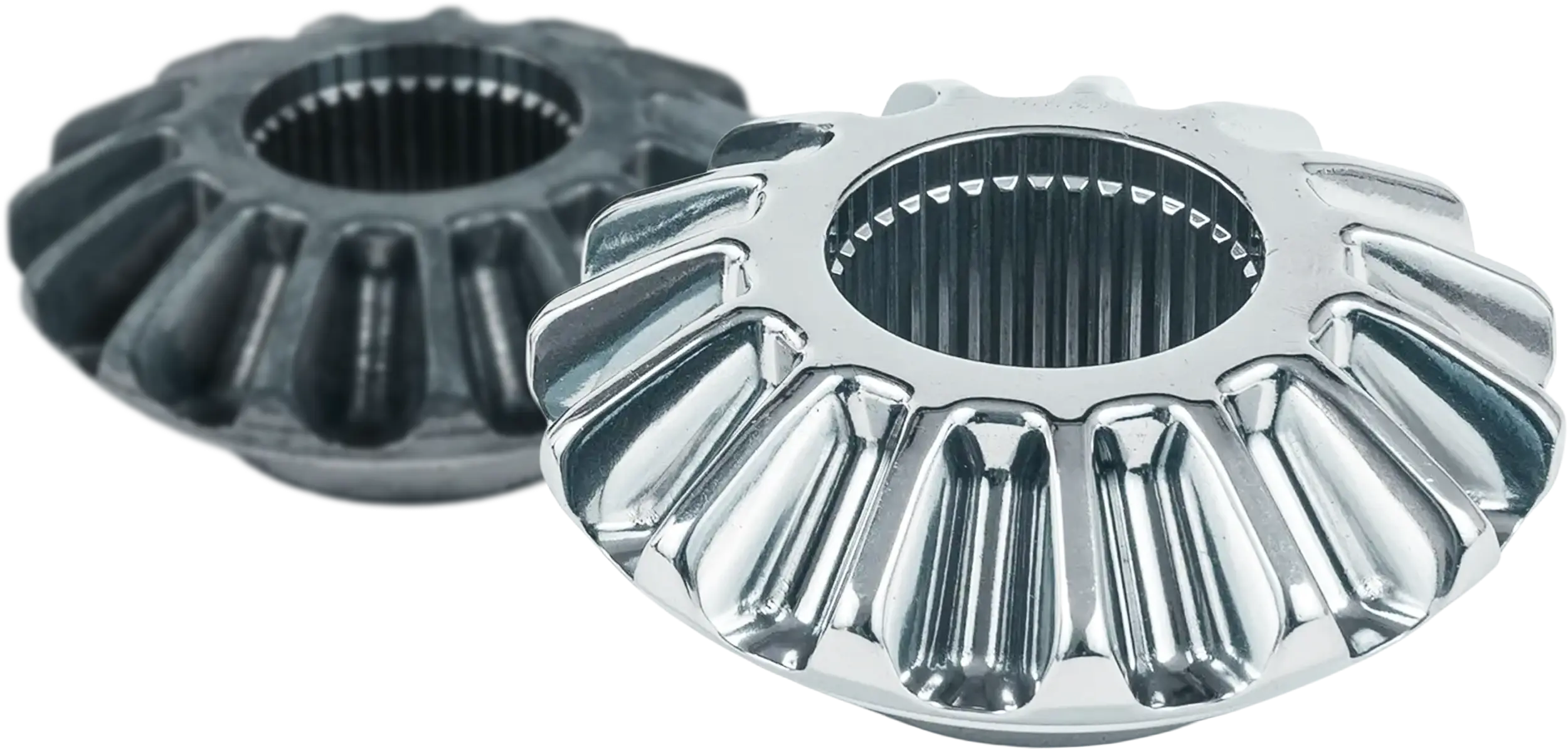 Components that have been machined using vibratory finishing