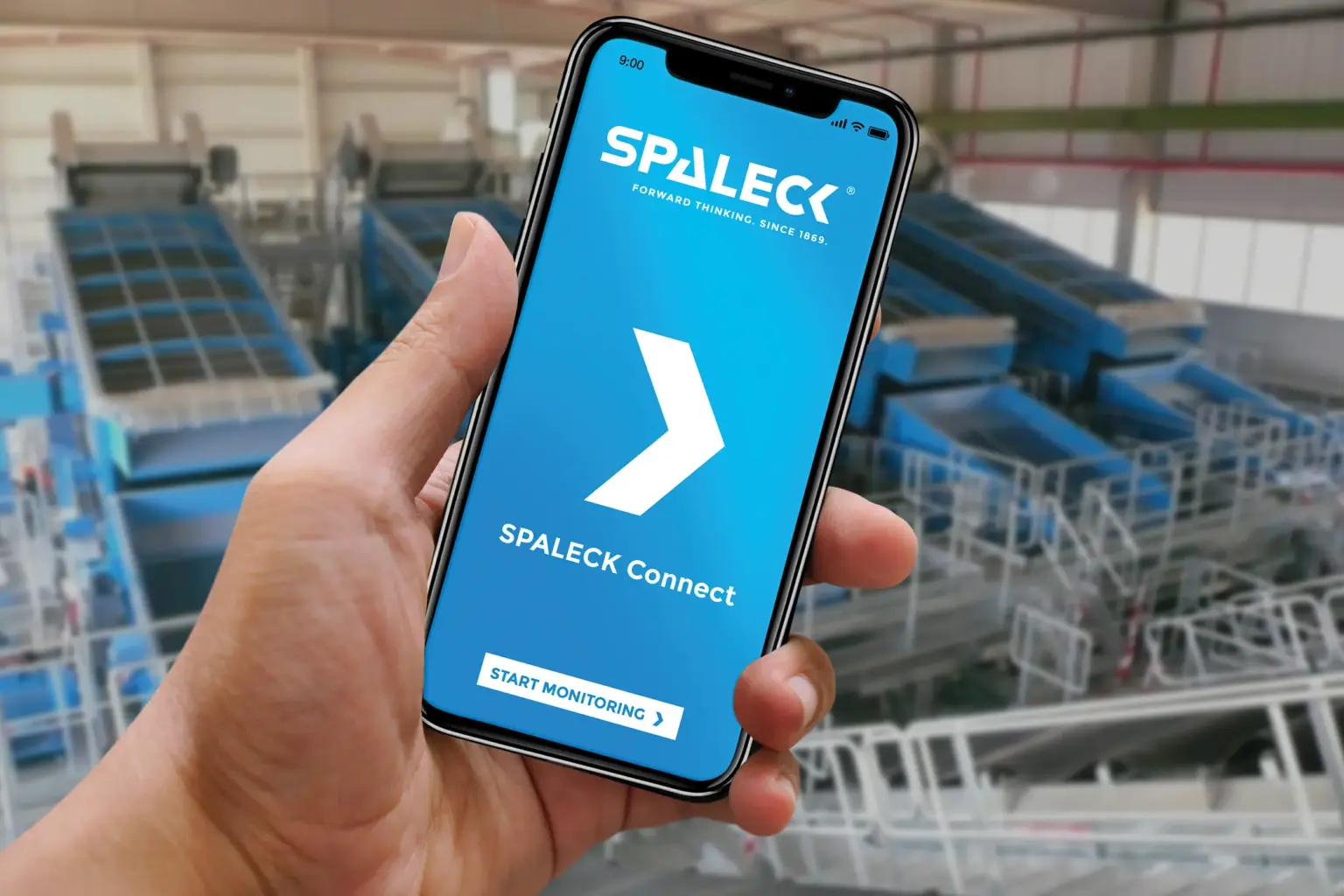 SPALECK CONNECT technology for easy monitoring of vibrating machines, such as screening machines or the ActiveFEED. The predictive maintenance system can be easily integrated into the recycling plant's existing control system.