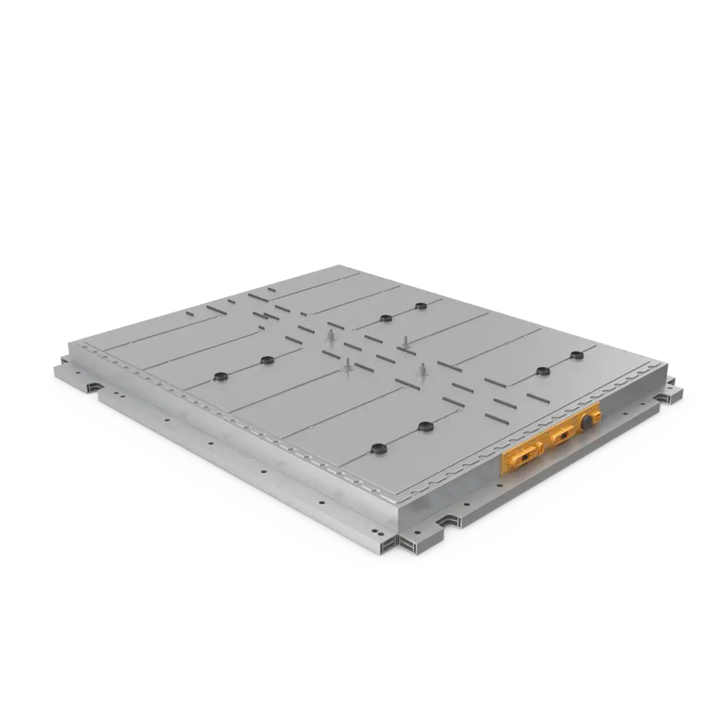 Rendering of an electric vehicle battery housing