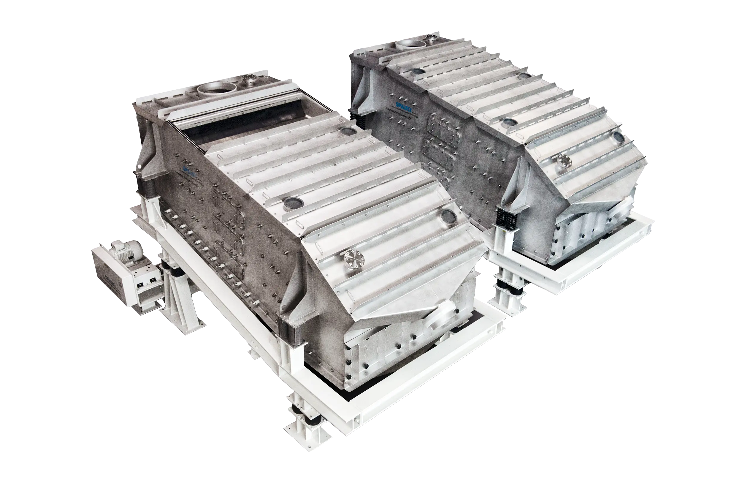 Three-deck screening machines—used here for pellet production