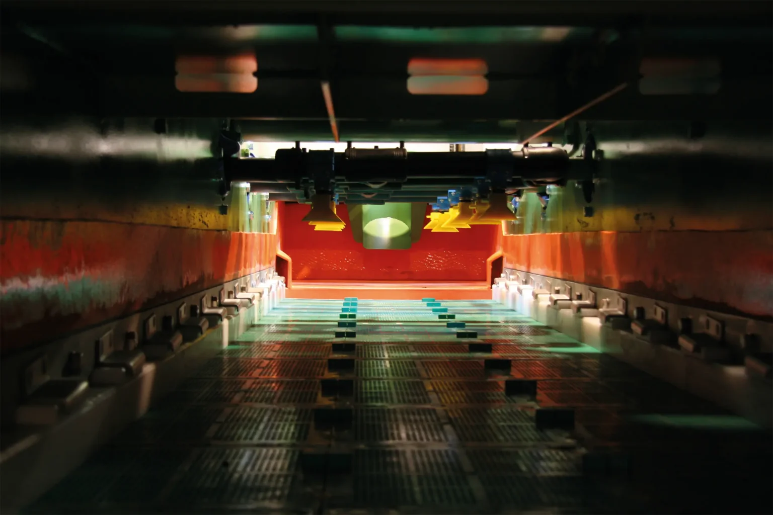 Interior view of a SPALECK dewatering screen—shown here for use in recycling