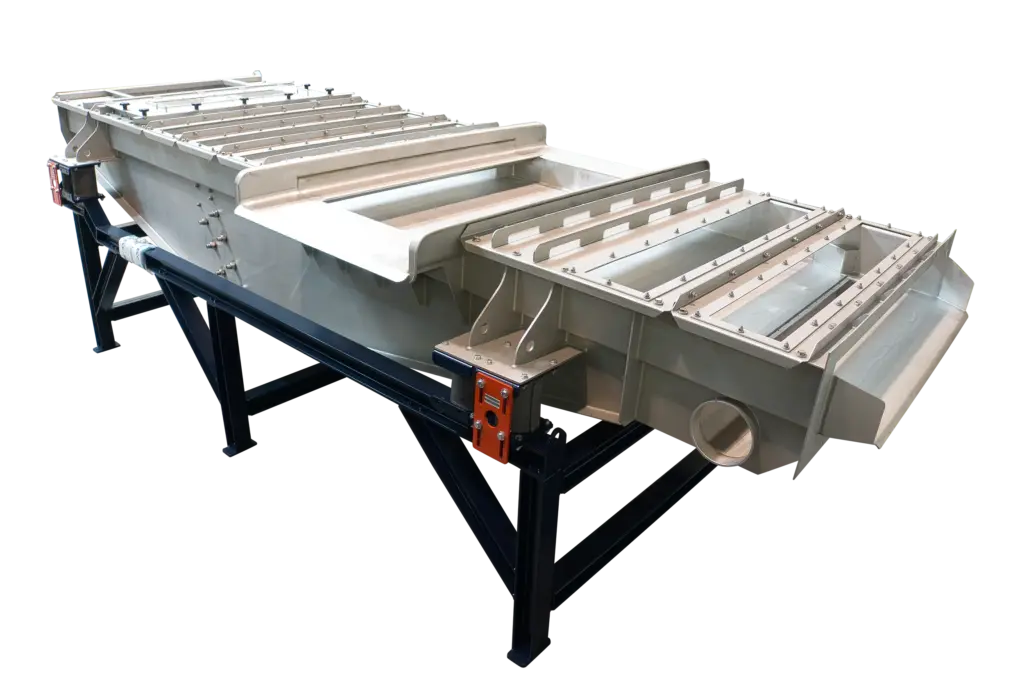Industrial screening machine for metal recycling.