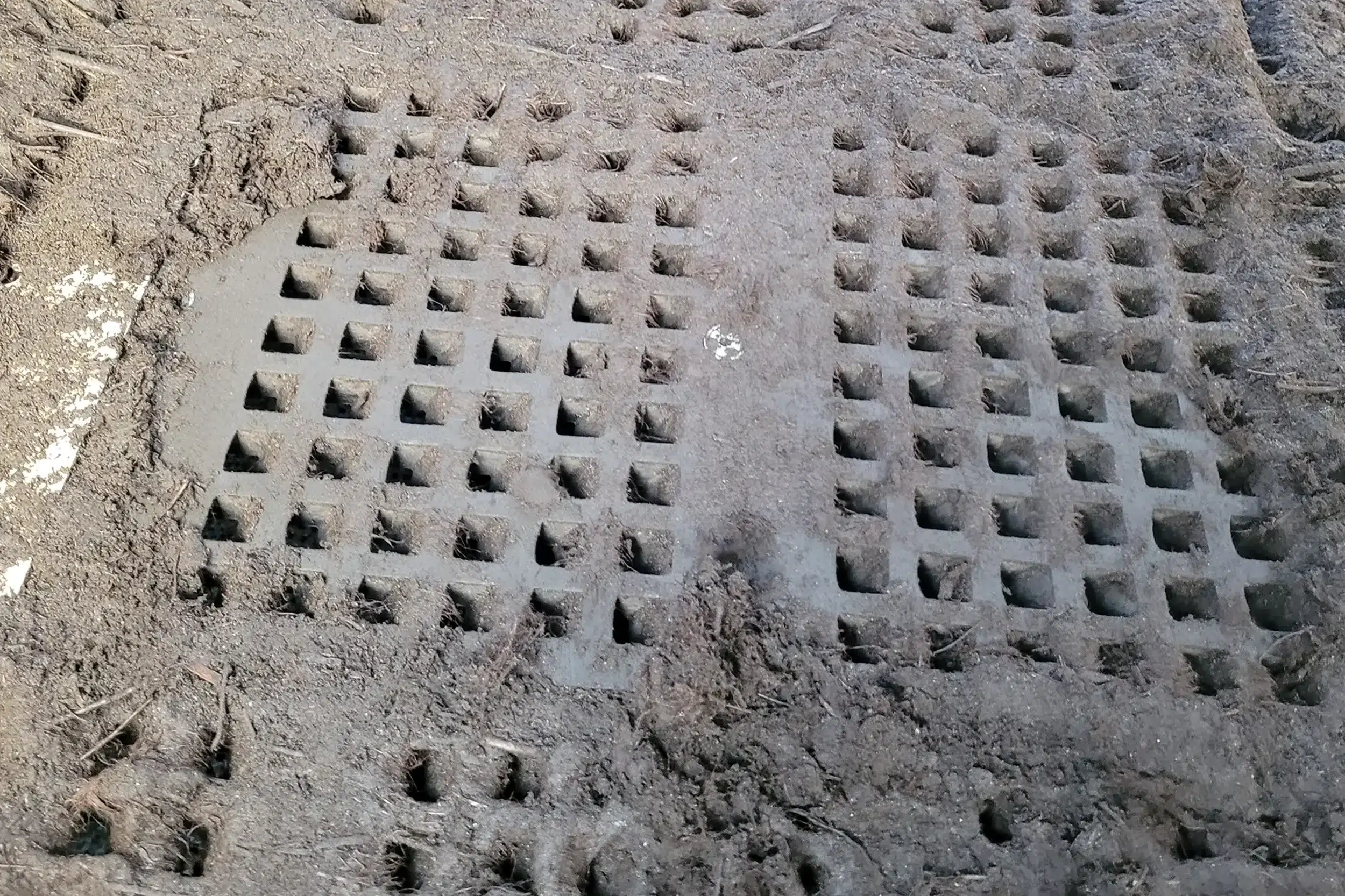 Dirty screen with square openings, compatible with AutoCLEAN technology.