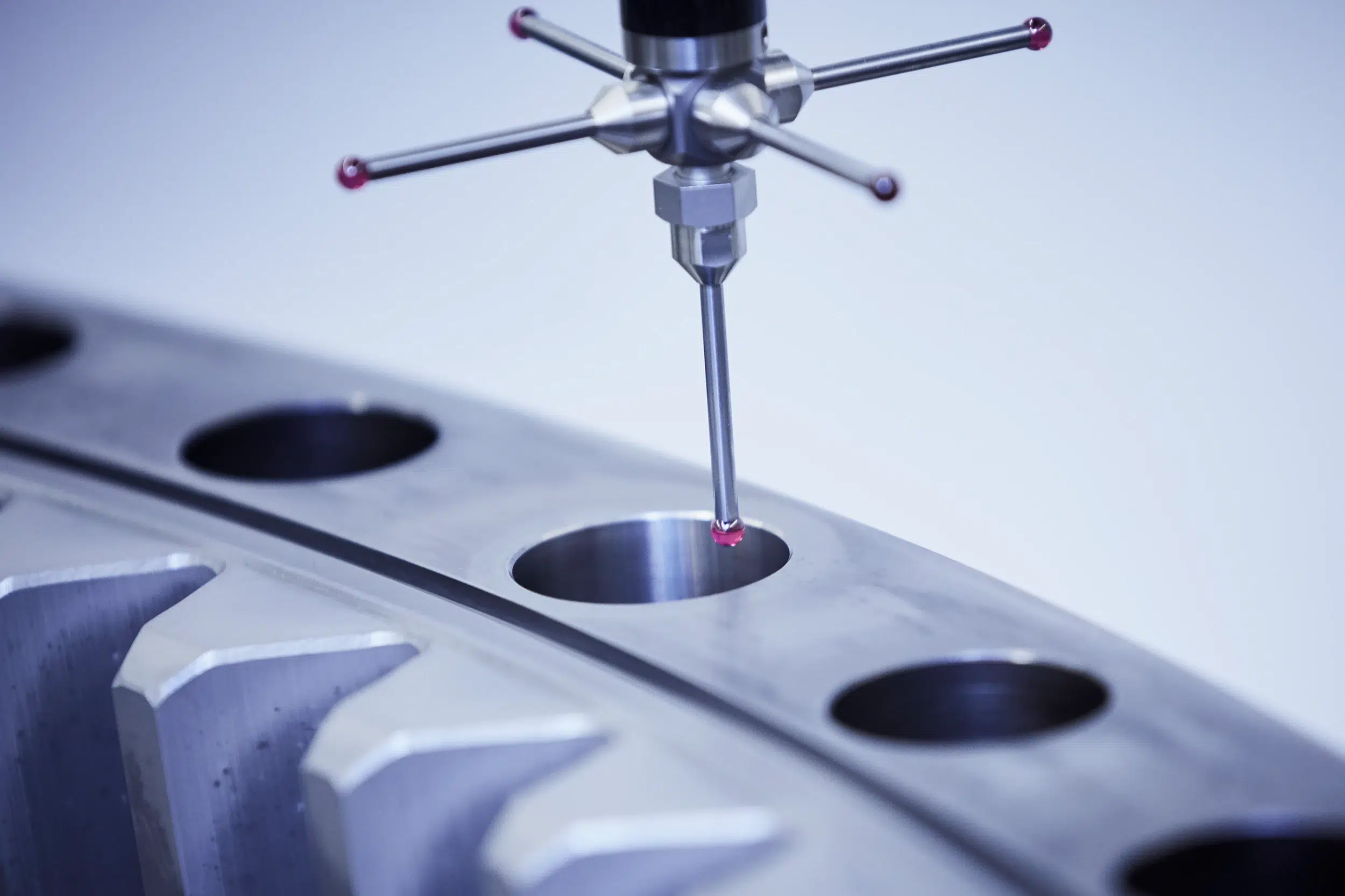 Detailbild einer 3D Vermessung eines CNC-Teiles im SPALECK Messraum
