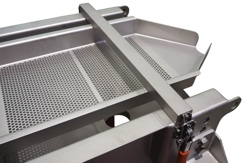 Close-up view of a ComfortLINE stainless steel sifter.